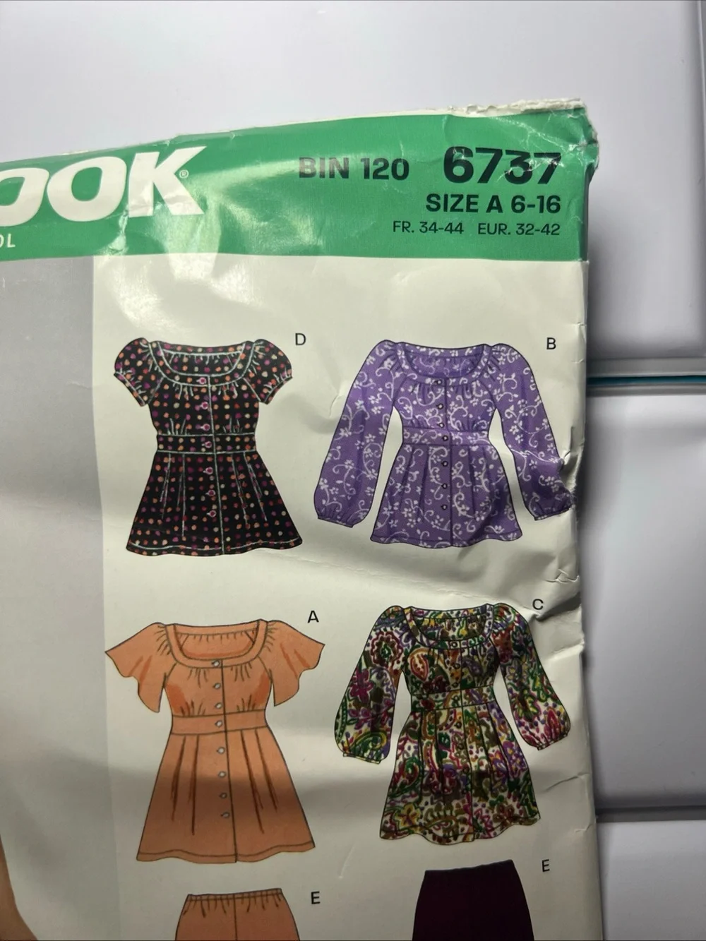 New Look Pattern 6737 Tunic Top & Wide Leg Pants in Plum and Black Size A